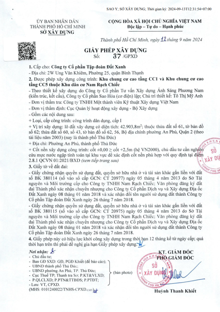 giay phep xay dung - Citymark Residence