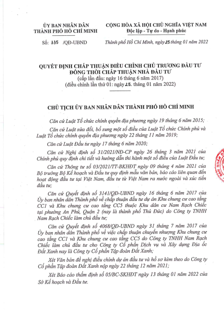phe duyet chu truong - Citymark Residence